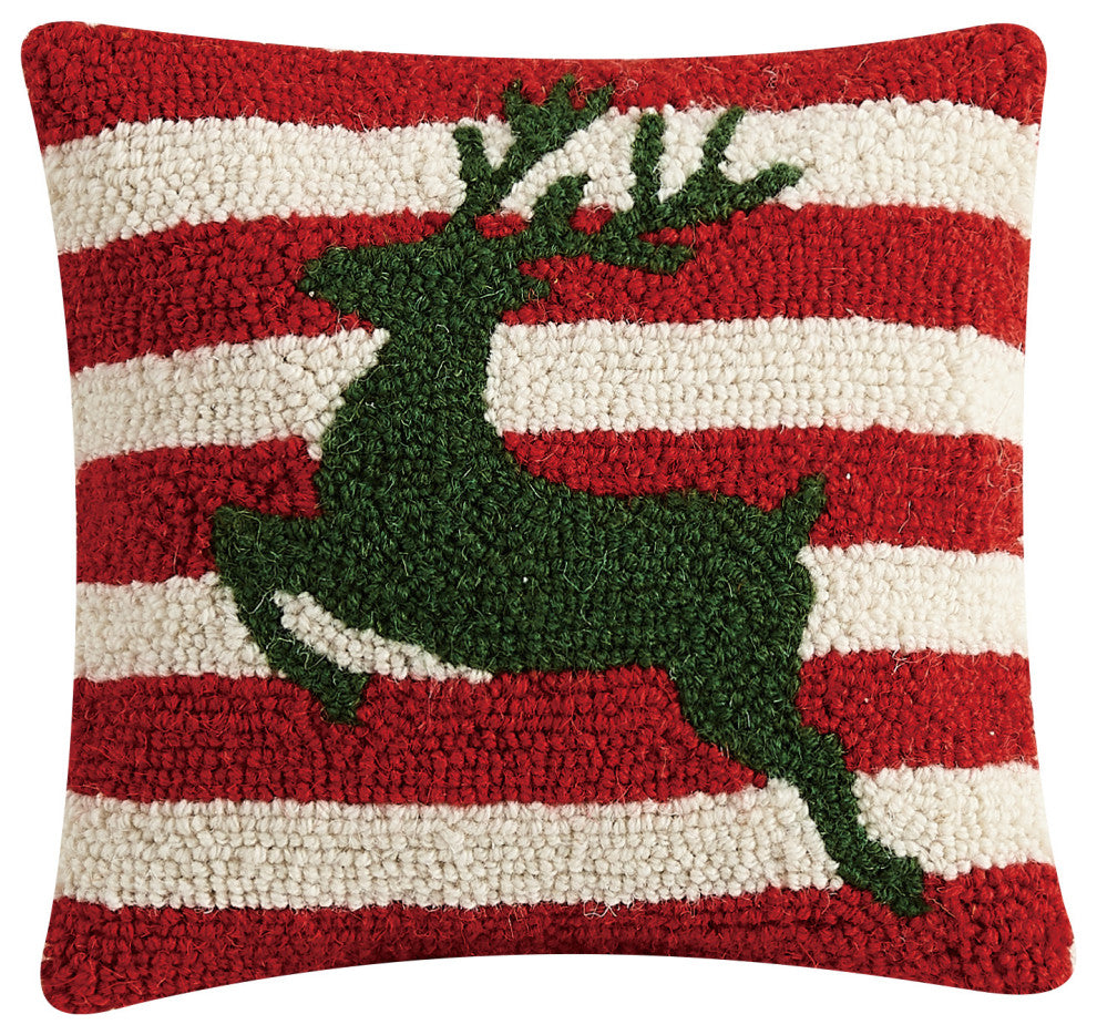 Reindeer Stripes Hook Pillow