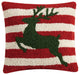 Reindeer Stripes Hook Pillow