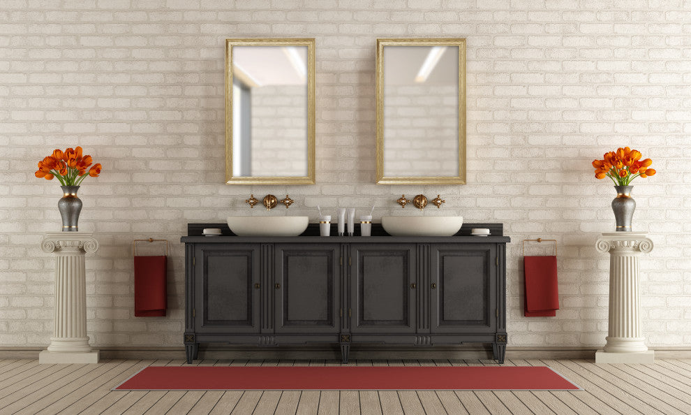 Crenshaw Framed Wall Mirror, Gold, 20" X 48"