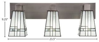 Apollo 3-Light Bath Bar, Graphite/New Deco Art