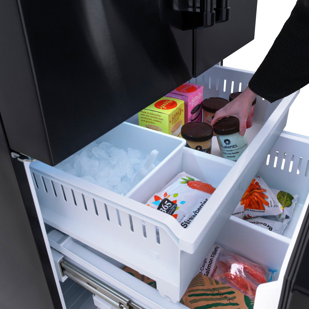 ZLINE 36" Standard Depth Refrigerator, Black Stainless RSM-W-36-BS