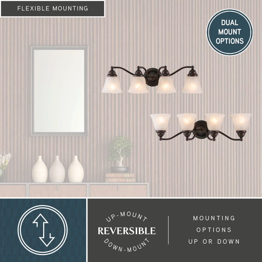 Vaxcel Standford 4-Light Vanity Light Oil Burnished Bronze