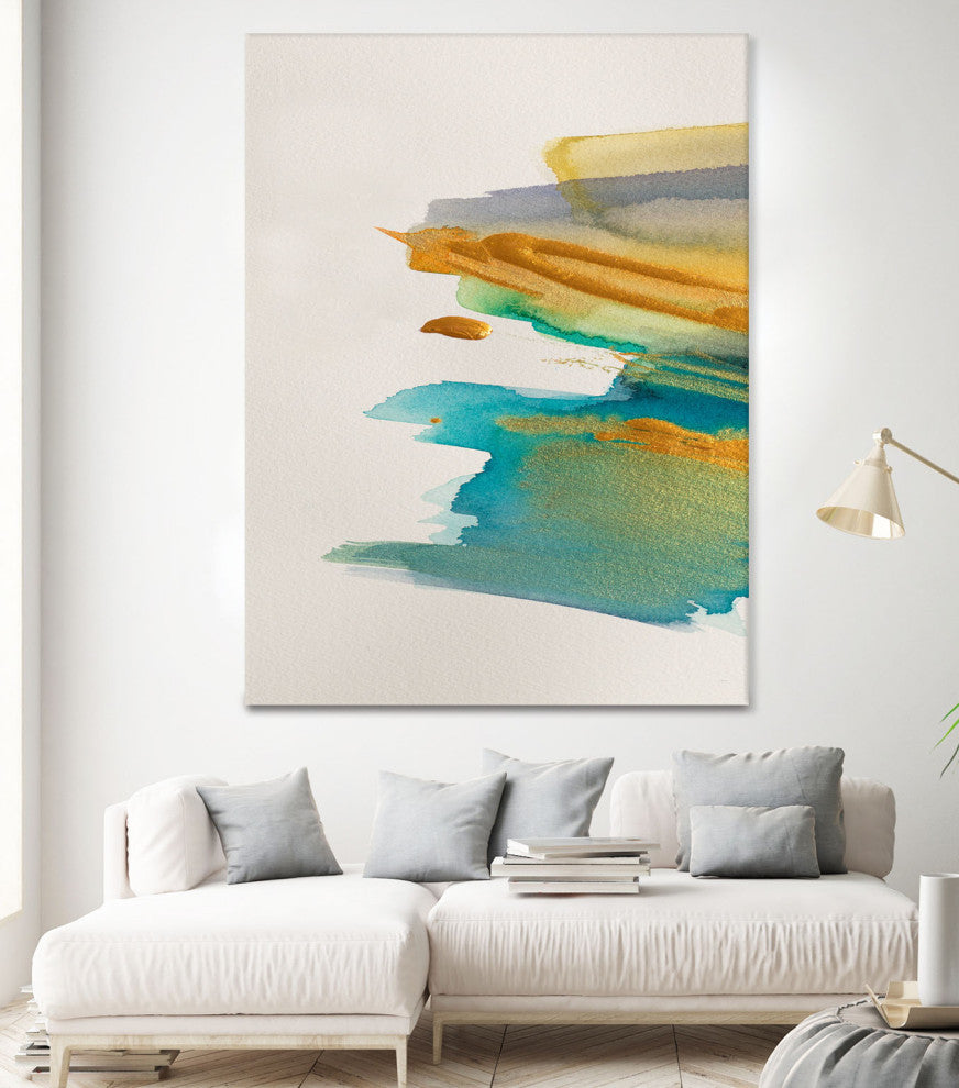 Amber Gold Vertical I - 72 x 54 by Lanie Loreth