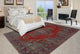 Fine Vintage Distressed Elle Red Rug