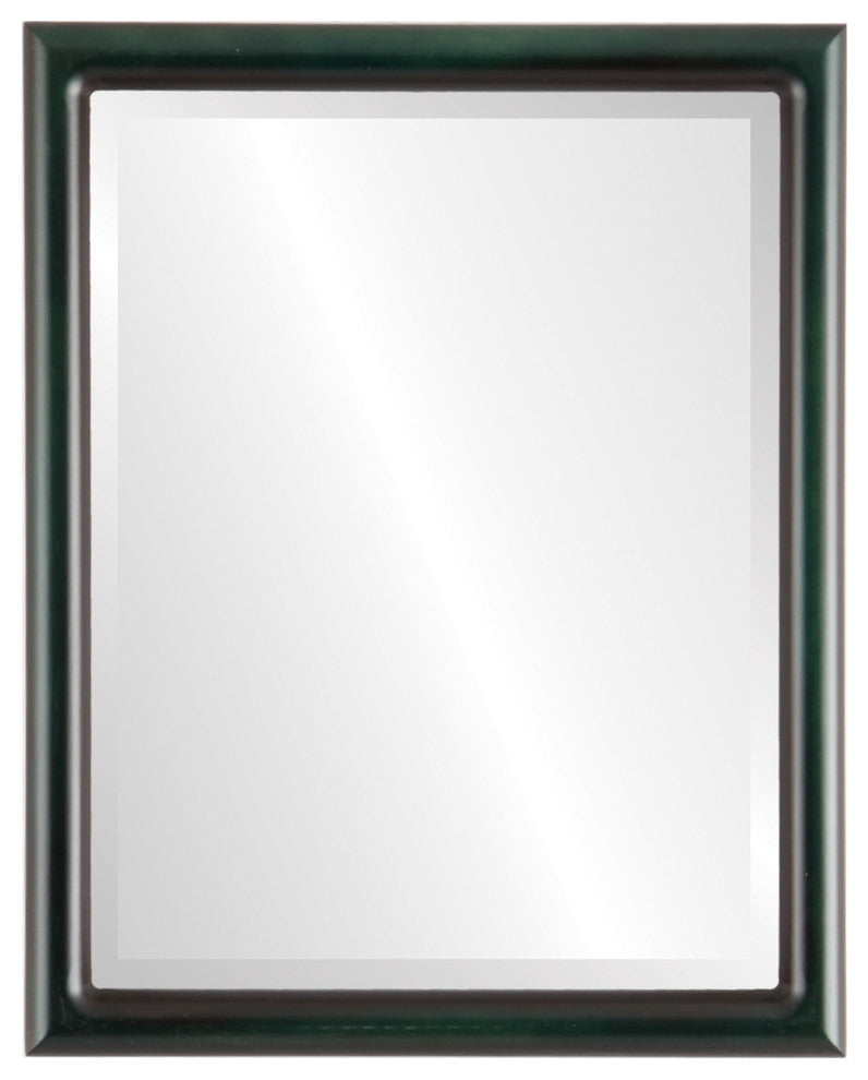 Pasadena Framed Rectangle Mirror, Hunter Green, 17"x21"