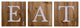 Three Wooden Tile Eat Wall Art