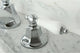 Kingston Brass Widespread Bathroom Faucet With Brass Pop-Up, Polished Chrome