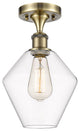 Innovations 516-1C-AB-G652-8 1-Light Semi-Flush Mount, Antique Brass