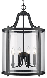 Golden Lighting 1157-4P Payton 4 Light 16"W Taper Candle - Black