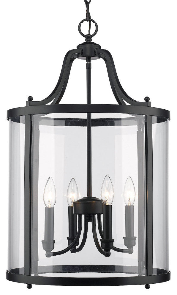 Golden Lighting 1157-4P Payton 4 Light 16"W Taper Candle - Black