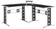 Benzara BM156229 Captivating L Shape Black Computer Desk With Silver Frame