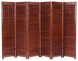 6' Tall Adjustable Shutter Room, Walnut, 6 Panel
