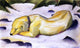 Franz Marc Dog Lying in the Snow, 18"x27" Wall Decal