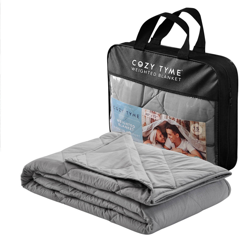 Cozy Tyme Hajia Weighted Blanket 25 Pound 72"x80", Gray