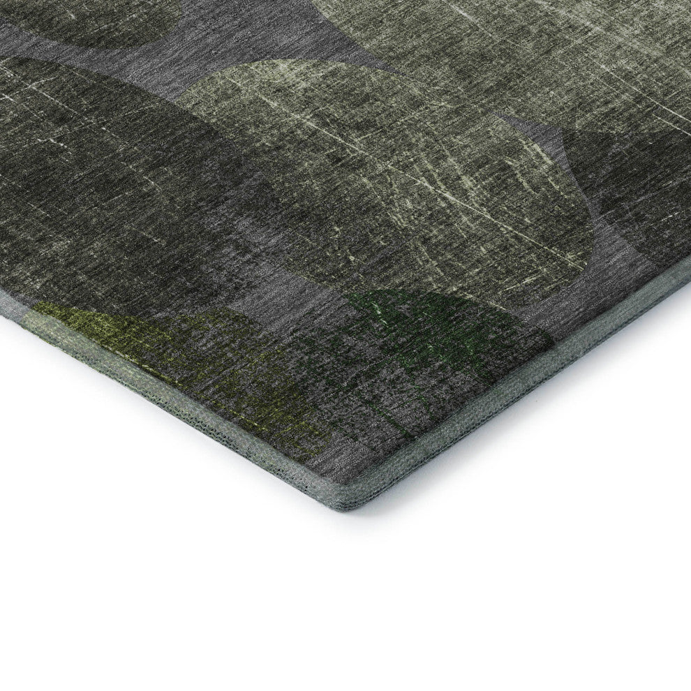 Premium Machine Washable Mayfield AMF556 Green 9' x 12' Rug