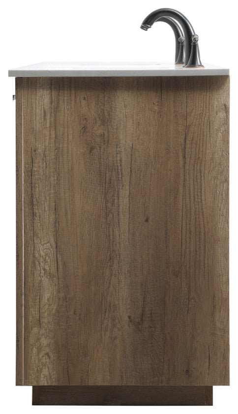 Bethany 72" Double Bathroom Vanity, Natural Oak