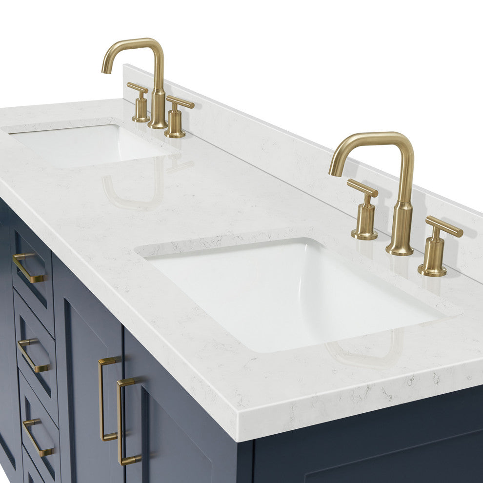 Ariel Taylor 72" Double Rectangular Sinks Bathroom Vanity
