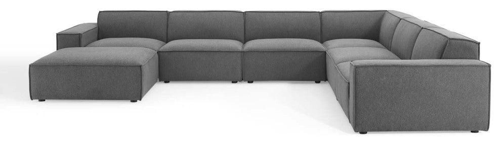 Sectional Sofa Set, Fabric, Dark Gray, Modern, Living Lounge Hospitality