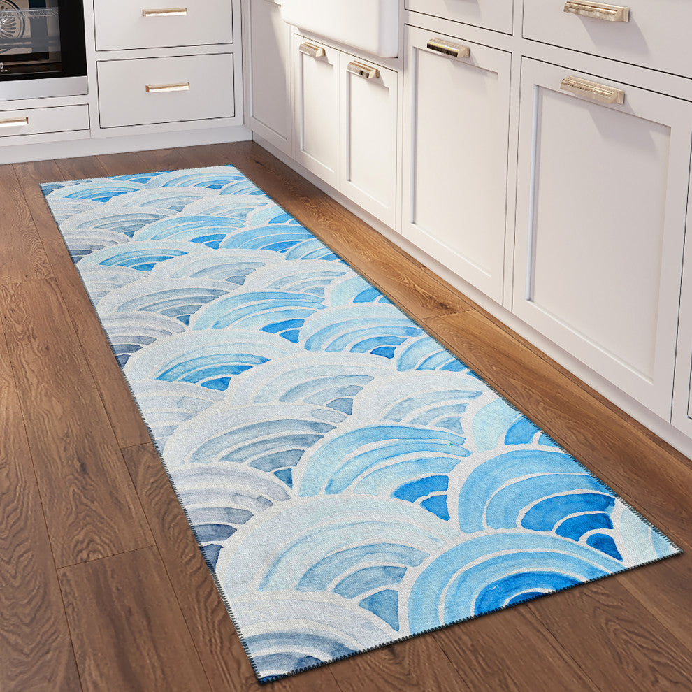 Indoor/Outdoor Seabreeze SZ5 Poolside Machine Washable 2'3" x 7'6" Runner Rug