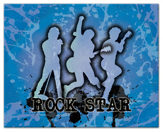 Rock Star Blue 20x16 Canvas Wall Art