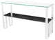 Marble Console Table, Glass Top Console Table, Modern Entryway Table, Black