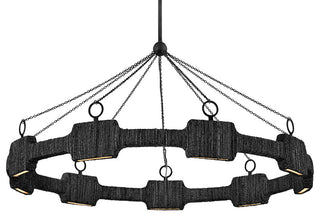Hinkley Raffi Large Led Single Tier Chandelier, Carbon Black