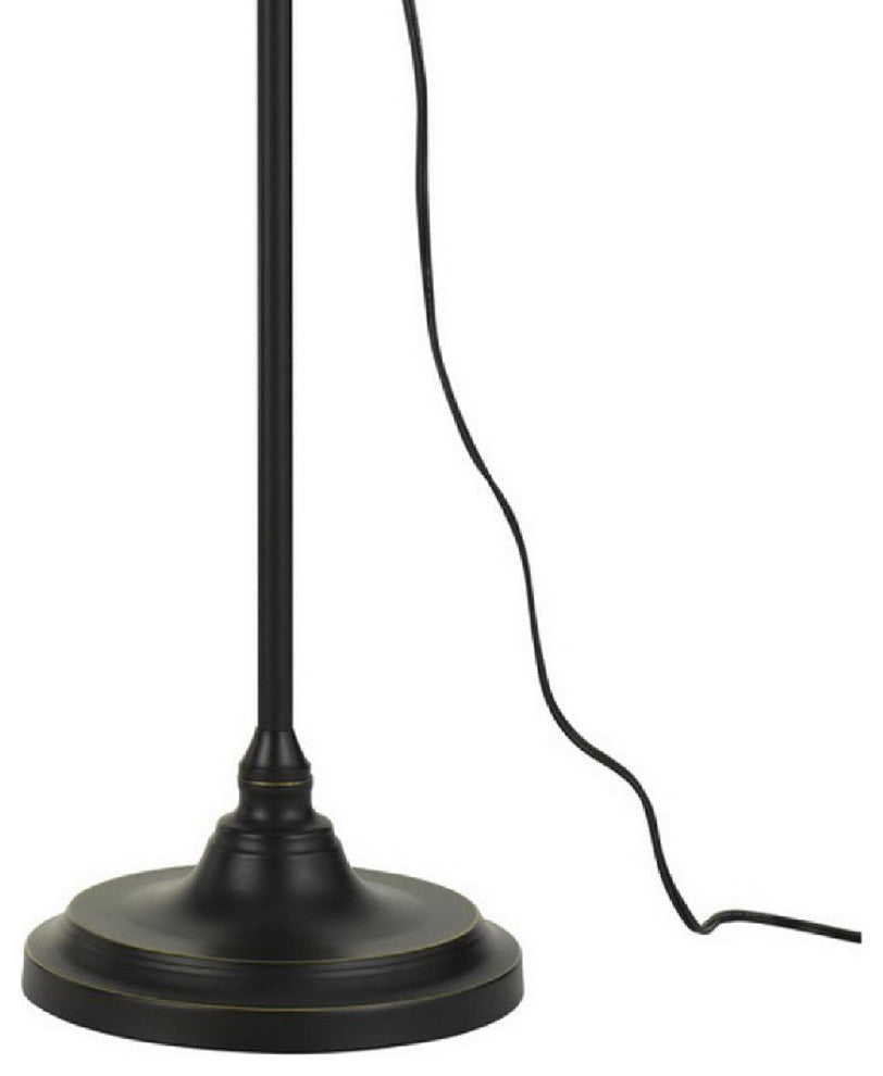 Benzara BM271949 47" Adjustable Metal Floor Lamp and Tapered Shade, Black