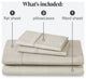 1800 Microfiber Printed Sheet Set, Modern Plaid - Stone/White, Full