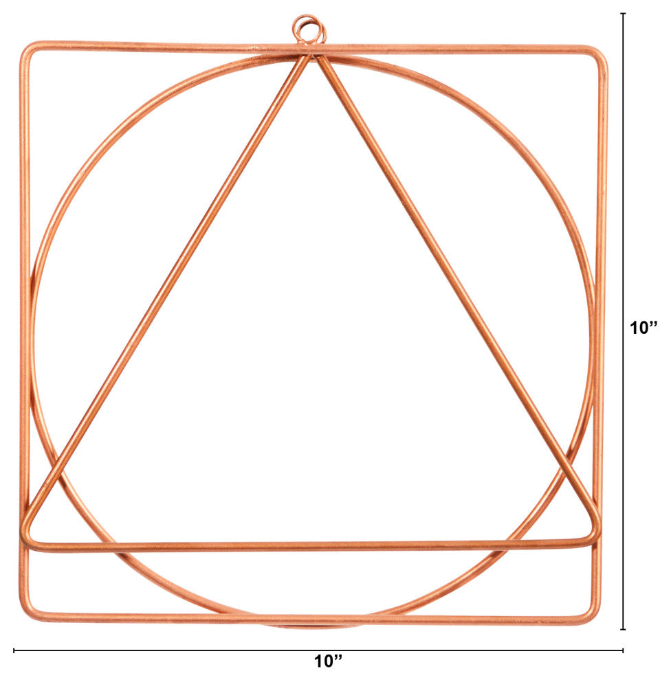 10" Metal Geometric Circlet Wall Art Decor, Set of 3