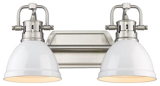 Duncan 2-Light Bath Vanity With White Shade