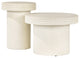 Grecia Outdoor End Table Set-White