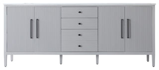 Home Living 84" Double Bathroom Vanity, Grey