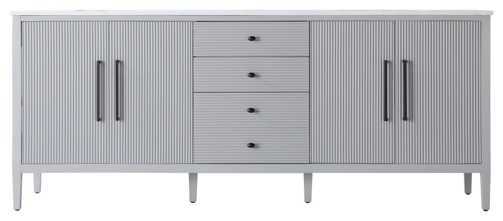 Home Living 84" Double Bathroom Vanity, Grey
