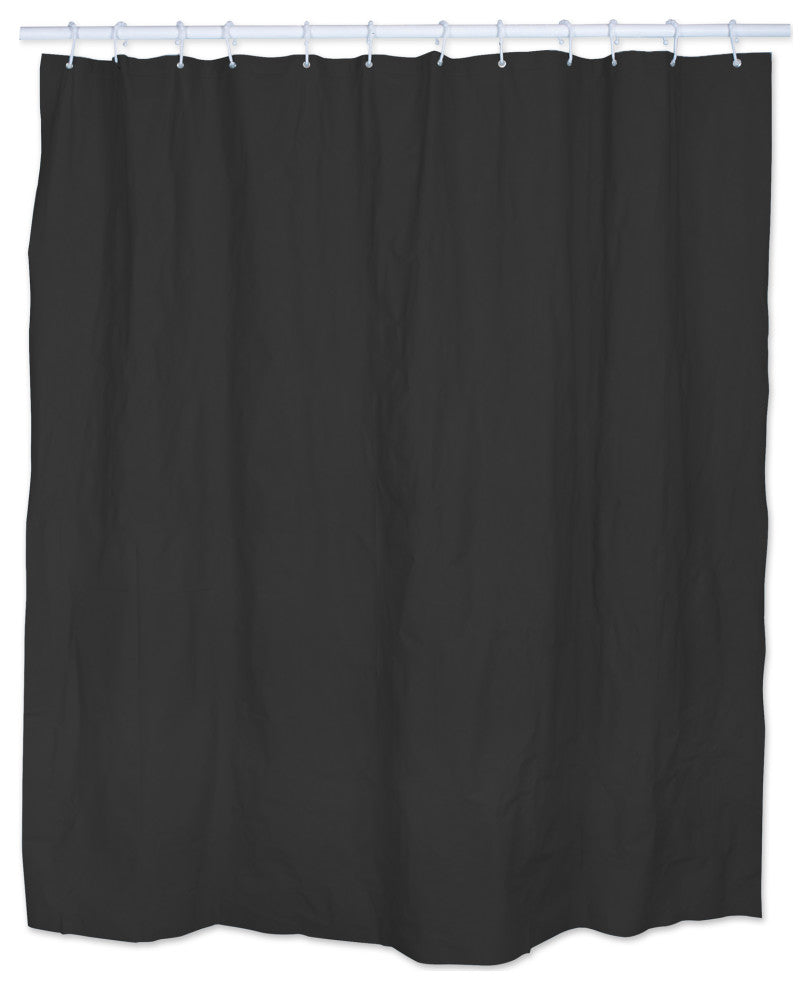 Solid Black Shower Curtain Liner 70X72