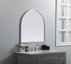 Metal Frame Arch Mirror 30X30 Inch, Silver