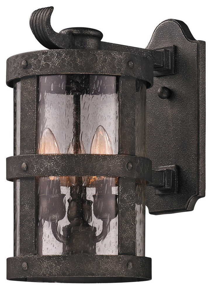 Barbosa, Outdoor Wall Sconce, 15", Barbosa Bronze Finish, Clear Glass