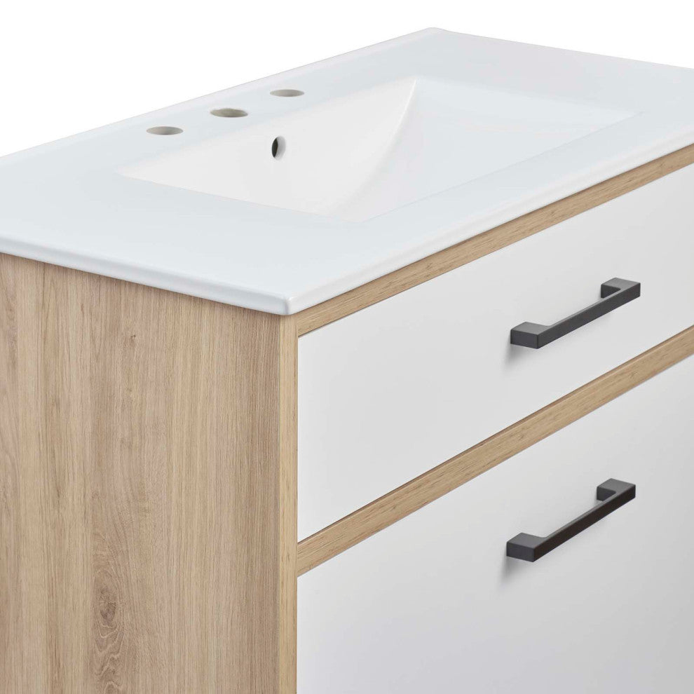 Maverick 36" Bathroom Vanity, White Oak