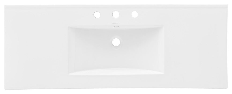 Ceramic Vanity Top 48" With Three Faucet Holes