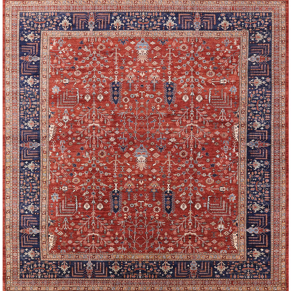 Ahgly Company Indoor Square Mid-Century Modern Area Rugs, 6' Square