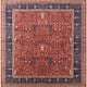 Ahgly Company Indoor Square Mid-Century Modern Area Rugs, 6' Square