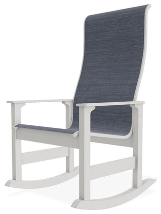 Leeward Sling Outdoor Supreme Rocker, Augustine Denim/Snow