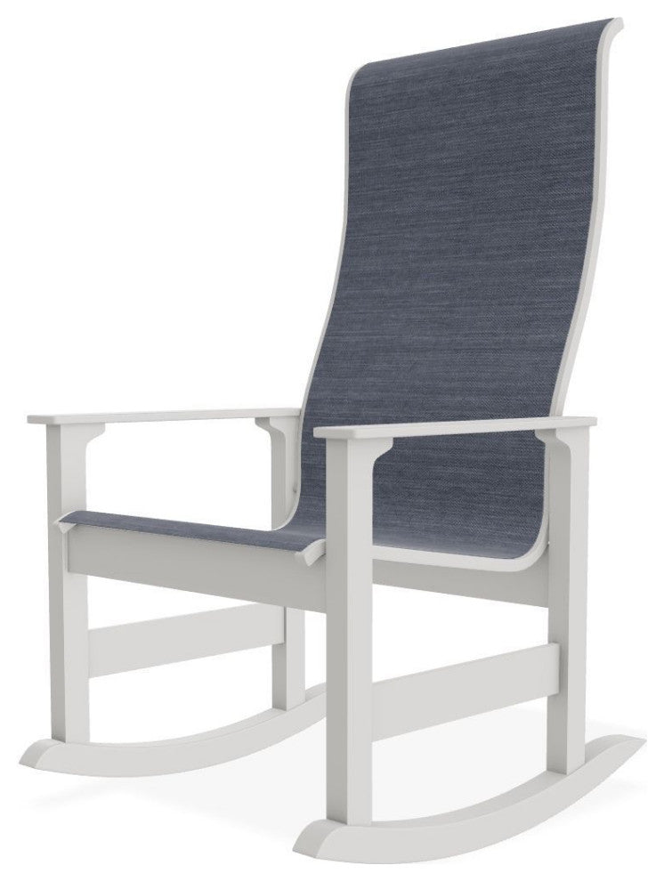 Leeward Sling Outdoor Supreme Rocker, Augustine Denim/Snow