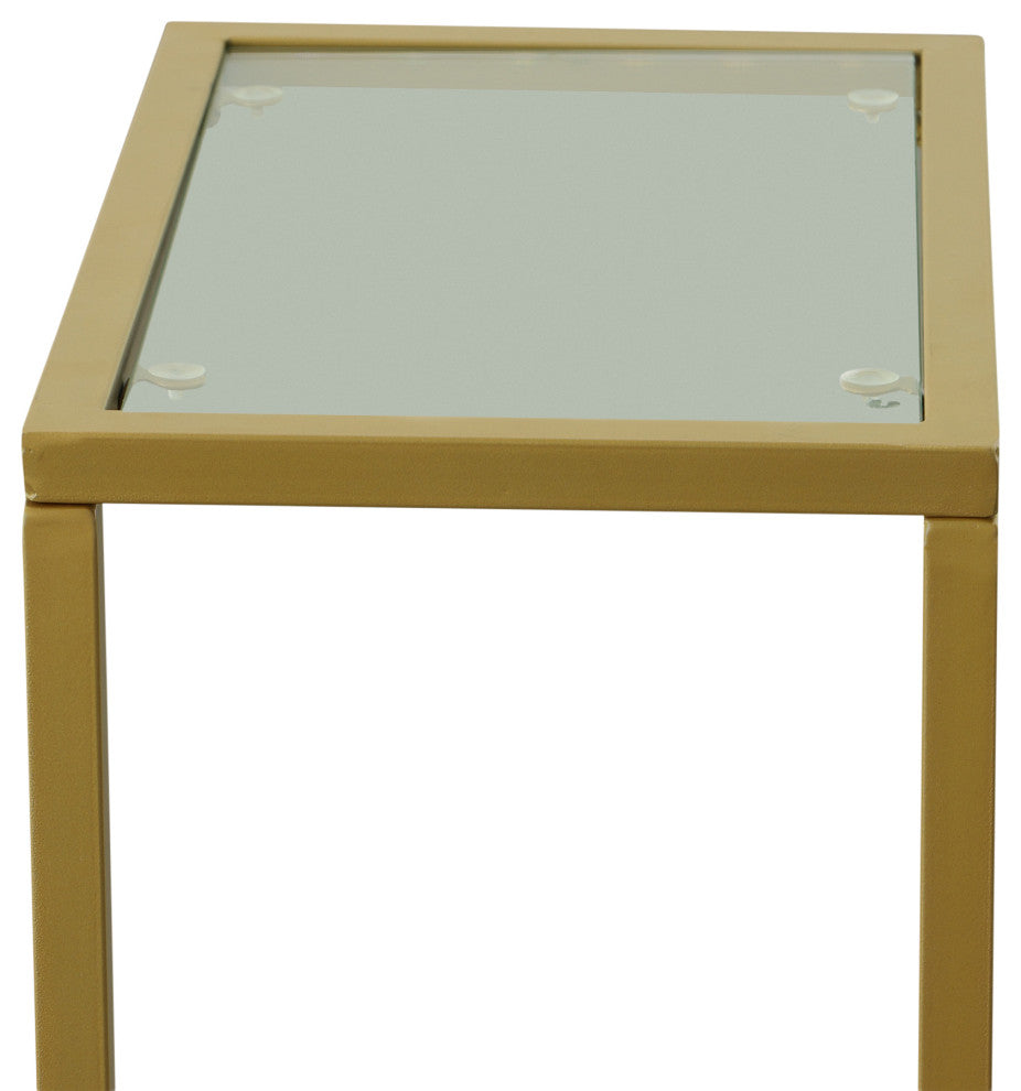 Aggie Computer Tray Table, Harvest Oak and Aged Iron, Gold