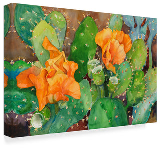 Joanne Porter 'Blossoming Cactus' Canvas Art, 47"x30"