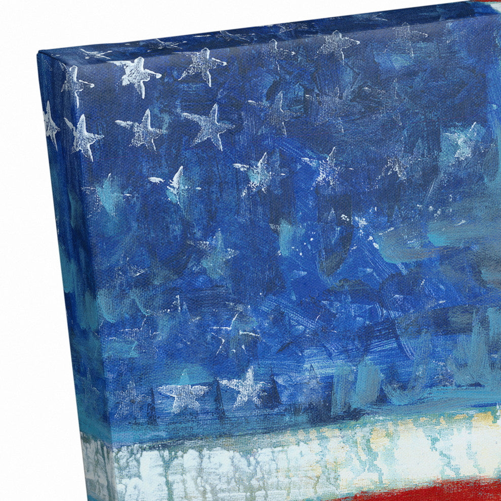 Watercolor Flag 12x12 Canvas Wall Art