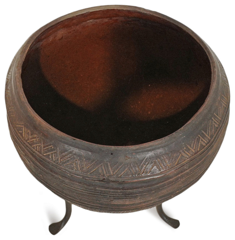 Consigned Bida Water Vessel on Stand 12
