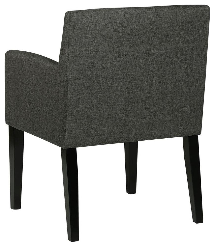 Catherine 7-piece Double Pedestal Dining Table Set Charcoal Grey and Black