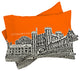 Deny Designs Bird Ave Princeton University Orange Pillow Shams, Queen