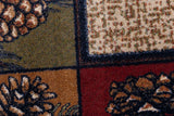 Kindred Cones OKA Rustic Area Rug , 2'1"x7'8"