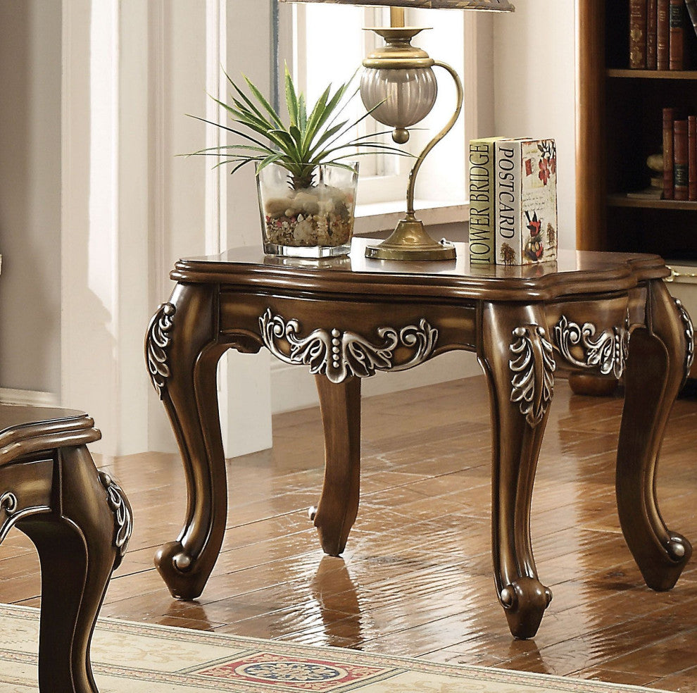 Latisha End Table, Antique Oak